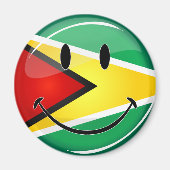 Glimlachende Guyanese vlag Magneet (Voorkant)