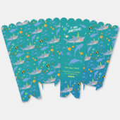 Glimlachende haai onder het zee boy Verjaardagsfee Bedankdoosjes (Ongevouwen)