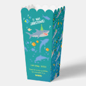 Glimlachende haai onder het zee boy Verjaardagsfee Bedankdoosjes (Voorkant)