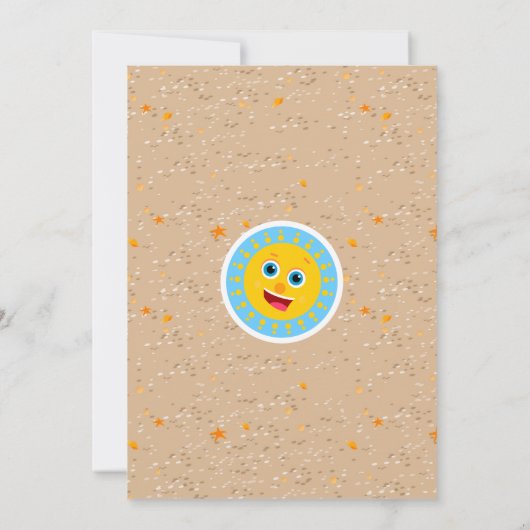 Glimlachende haai onder het zee boy Verjaardagsfee Bedankkaart (Achterkant)