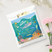 Glimlachende haai onder het zee boy Verjaardagsfee Bedankzakje (Gezegeld)