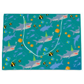 Glimlachende haai onder het zee boy Verjaardagsfee Groot Cadeauzakje (Voorkant)