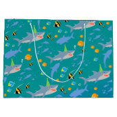 Glimlachende haai onder het zee boy Verjaardagsfee Groot Cadeauzakje (Achterkant)