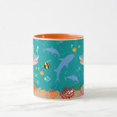 Glimlachende haai onder het zee boy Verjaardagsfee Mok (Midden)