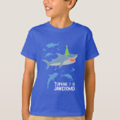 Glimlachende haai onder het zee boy Verjaardagsfee T-shirt (Voorkant)
