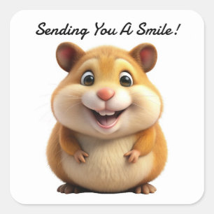Glimlachende hamster Sticker