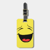 Glimlachende Happy Face Emoji Bagagelabel (Voorkant verticaal)