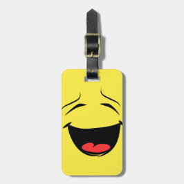 Glimlachende Happy Face Emoji Bagagelabel