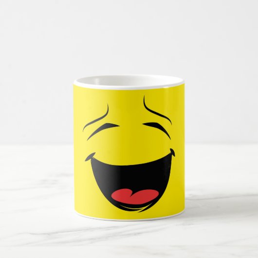 Glimlachende Happy Face Emoji Koffiemok (Center)