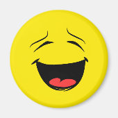Glimlachende Happy Face Emoji Magneet (Voorkant)