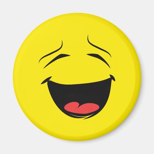 Glimlachende Happy Face Emoji Magneet (Voorkant)