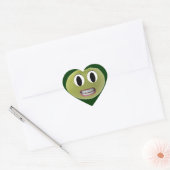 Glimlachende Happy Lima Bean Heart Stickers (Envelop)