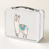 Glimlachende Happy Llama Alpaca cartoon Animal Dra (Achterkant)