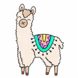 Glimlachende Happy Llama Alpaca cartoon Animal Dra Fotobeeldje Magneet<br><div class="desc">Lama's zijn in deze dagen en deze schattige lachende lama zal binnenkort je hart winnen!</div>