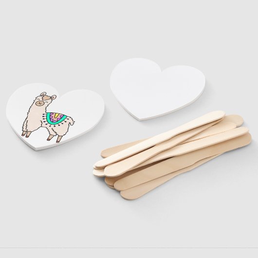 Glimlachende Happy Llama Alpaca cartoon Animal Dra Handwaaier (Niet-gemonteerd)