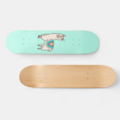 Glimlachende Happy Llama Alpaca cartoon Animal Dra Persoonlijk Skateboard (Horizontaal)