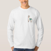 Glimlachende Happy Llama Alpaca cartoon Animal Dra T-shirt (Voorkant)