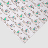 Glimlachende Happy Llama Alpaca cartoon Animal Dra Tissuepapier (Detail)