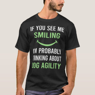 Glimlachende hond behendigheidstraining t-shirt