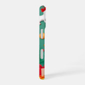Glimlachende hond met kerstmuts iPhone 16 hoesje (Rechterkant)
