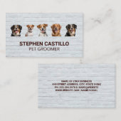 Glimlachende honden | bakstenen muur visitekaartje (Voorkant / Achterkant)