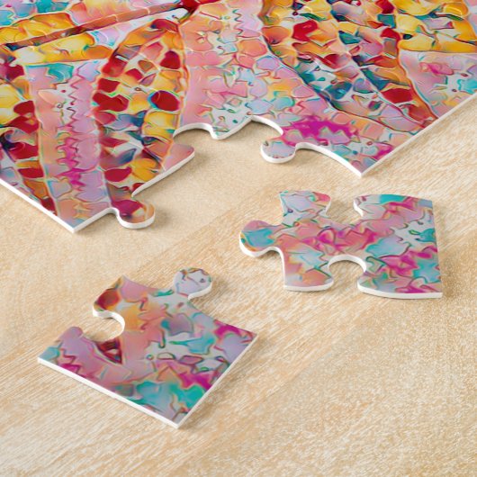 glimlachende Hummingbird Jigzaag Puzzle Legpuzzel (Zijkant)