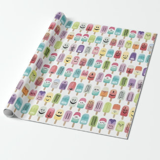 Glimlachende ijslolly cadeaupapier