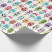 Glimlachende ijslolly cadeaupapier (Hoek)