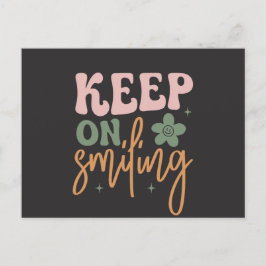 Glimlachende Inspirerend quote Briefkaart