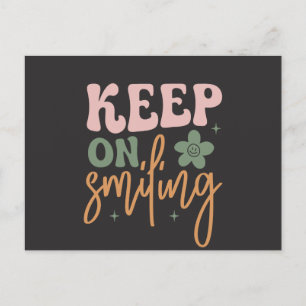 Glimlachende Inspirerend quote Briefkaart