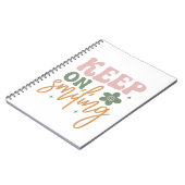 Glimlachende Inspirerend quote Notitieboek (Linkerzijde)