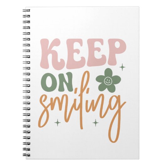 Glimlachende Inspirerend quote Notitieboek (Voorkant)