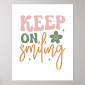 Glimlachende Inspirerend quote Poster (Voorkant)