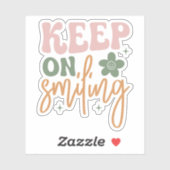 Glimlachende Inspirerend quote Sticker (Vel)