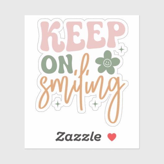 Glimlachende Inspirerend quote Sticker (Vel)