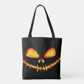 Glimlachende Jack O' Lantern Tote Bag (Achterkant)