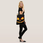 Glimlachende Jack O' Lantern Tote Bag (Op model)
