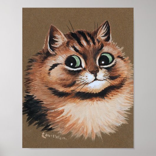 Glimlachende Kat, Louis Wain Poster (Voorkant)