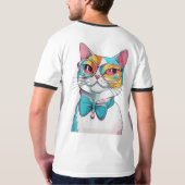 Glimlachende kat met Pet Clipart-78198 T-shirt (Achterkant)