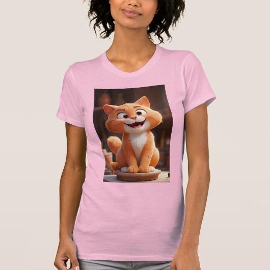 Glimlachende kat! t-shirt (Voorkant)
