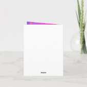 Glimlachende Kawaii-aardbei op pastelgradiënt rug Notitiekaartje (Achterkant)