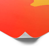 Glimlachende Kawaii-aardbei op pastelgradiënt rug Poster (Hoek)