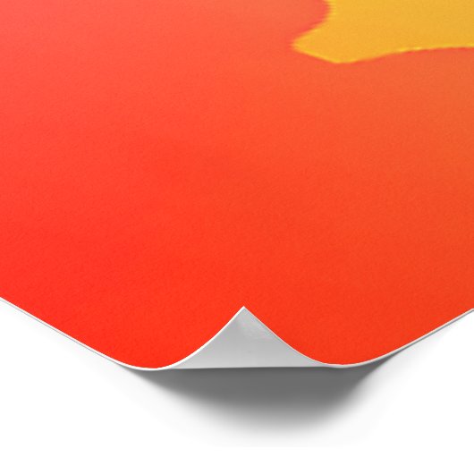 Glimlachende Kawaii-aardbei op pastelgradiënt rug Poster (Hoek)