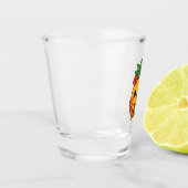 Glimlachende Kawaii Ananas – Tropisch Shot Glas (Links)
