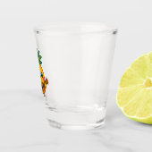 Glimlachende Kawaii Ananas – Tropisch Shot Glas (Rechts)