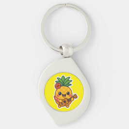 Glimlachende Kawaii Ananas – Tropisch Sleutelhanger