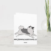 Glimlachende Keeshond Dank je wel Bedankkaart (Achterkant)