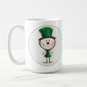 Glimlachende Kerst Elf Aangepaste Koffie Mok