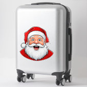 Glimlachende kerstman in rood Pet Sticker (Koffer)