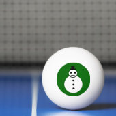 Glimlachende Kerstmis Sneeuwman Ping Pong Ball (Net)
